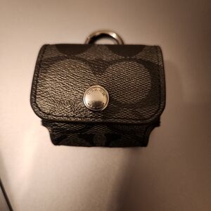 New Authentic Coach Earbuds Pro Signature Black Monogram Case